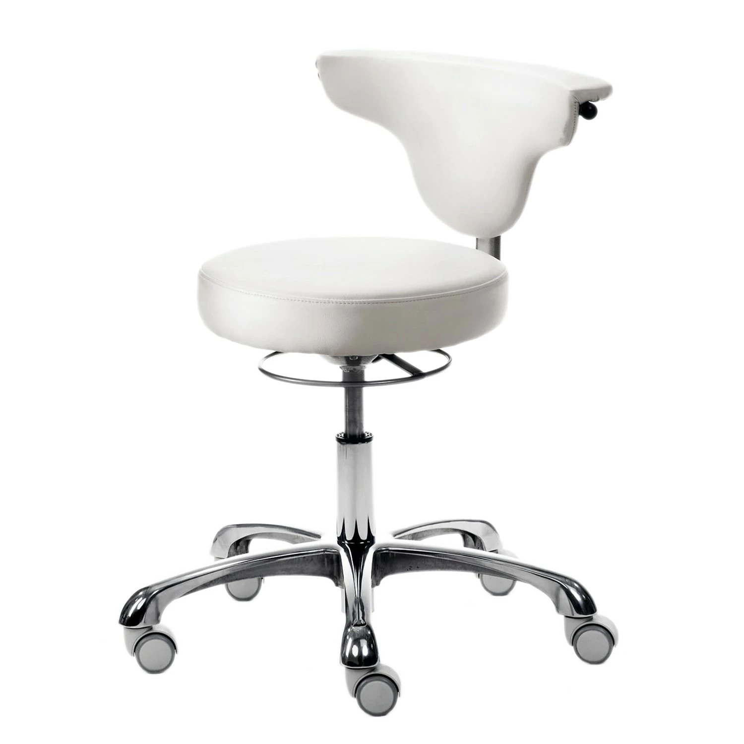 Mayer Sitzmöbel Chaise pivotante myJAZZ - Imitation cuir / Aluminium - Blanc 3 Mayer Sitzmöbel Chaise pivotante myJAZZ - Imitation cuir / Aluminium - Blanc