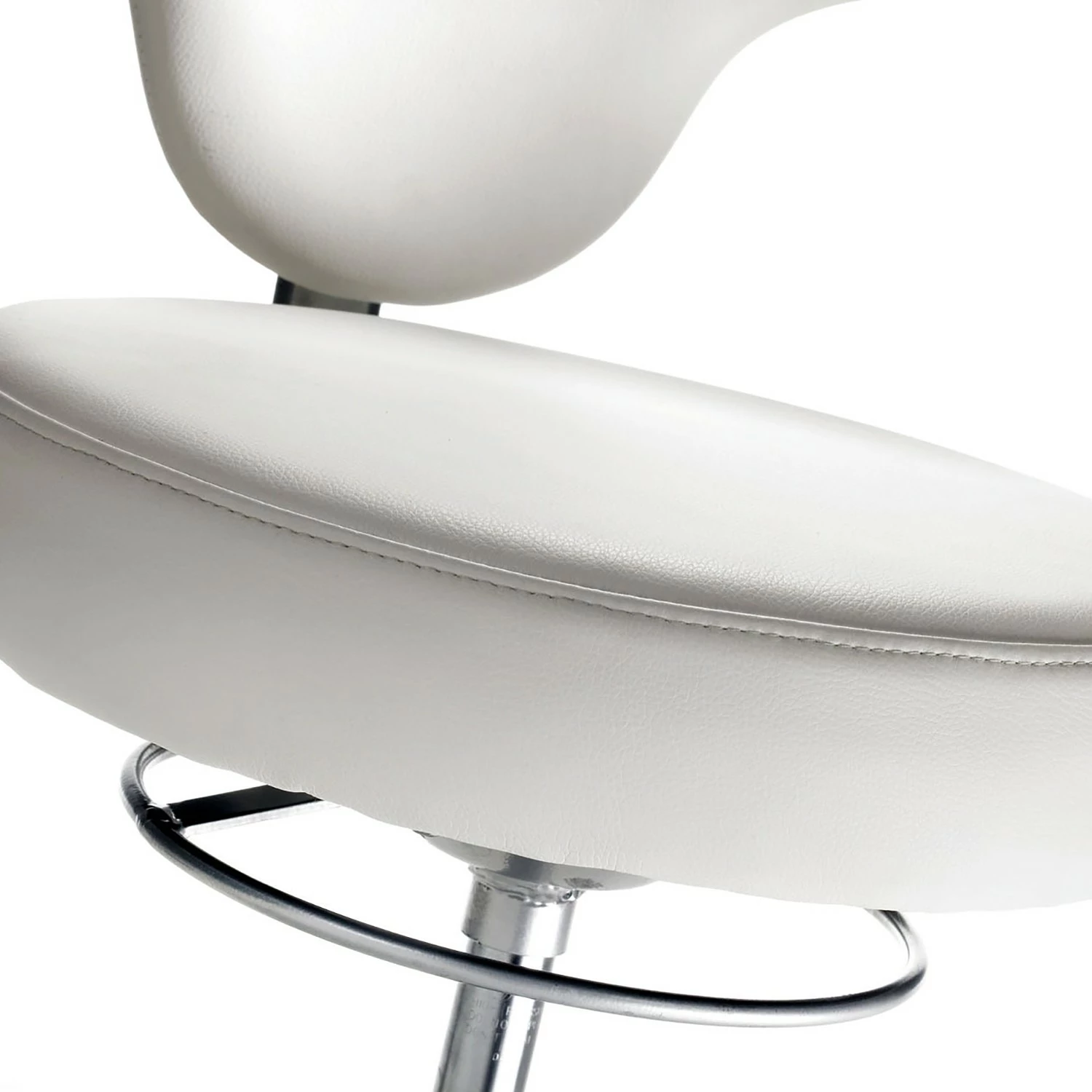 Mayer Sitzmöbel Chaise pivotante myJAZZ - Imitation cuir / Aluminium - Blanc 5 Mayer Sitzmöbel Chaise pivotante myJAZZ - Imitation cuir / Aluminium - Blanc – Image 3