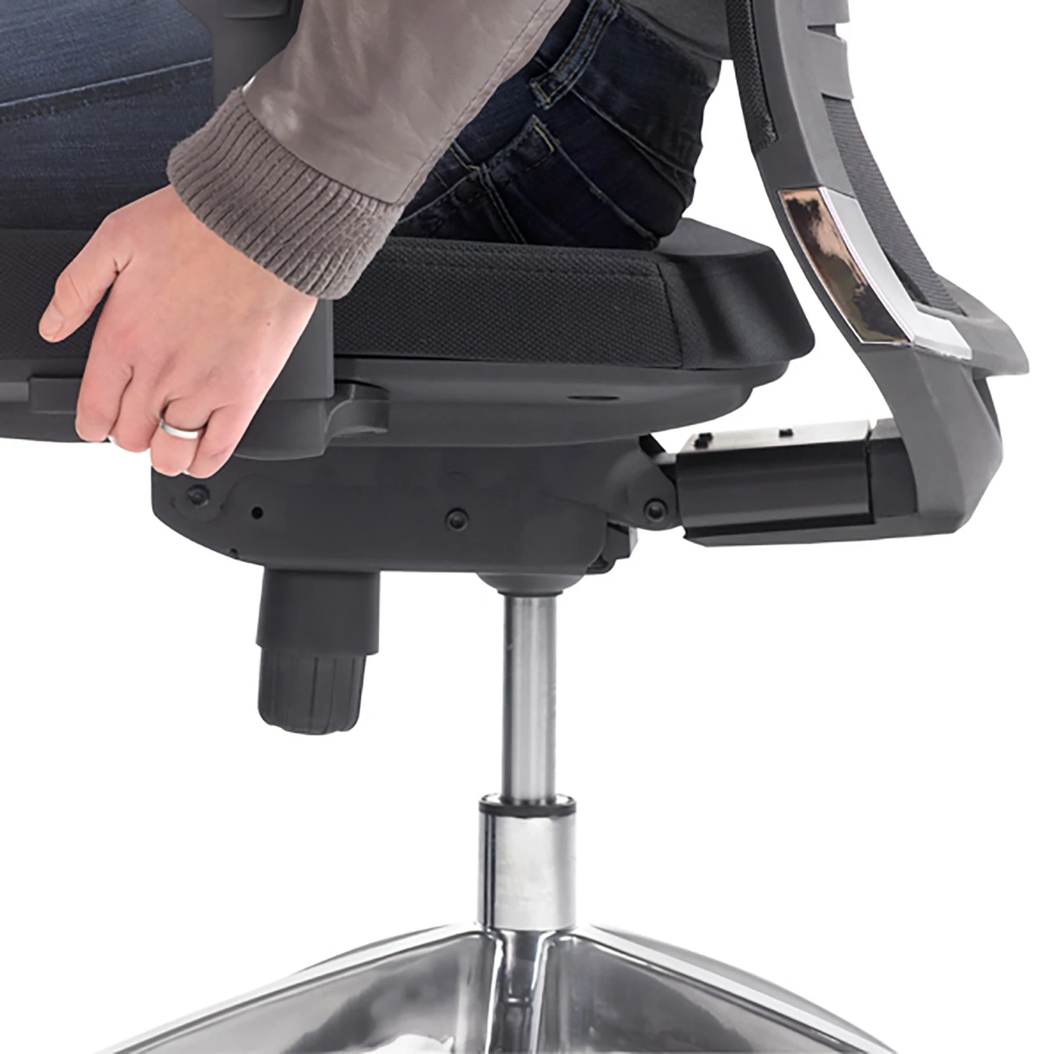 Mayer Sitzmöbel Chaise pivotante myOPTIMAX III - Tissage à plat / Aluminium - Noir 6 Mayer Sitzmöbel Chaise pivotante myOPTIMAX III - Tissage à plat / Aluminium - Noir – Image 4