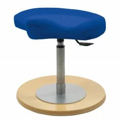 Mayer Sitzmöbel Tabouret bureau enfant myERGOSIT - Tissé à plat / Acier - Bleu moyen