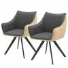 Ars manufacti Chaise à accoudoirs Noyack (lot de 2) - Microfibre / Métal - Gris et Beige / Anthracite 1 Ars manufacti Chaise à accoudoirs Noyack (lot de 2) - Microfibre / Métal - Gris et Beige / Anthracite -Chaises Boutique 1000240191 210106 06545300001 IMAGE P000000001000240191