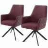 Loftscape Chaises à accoudoirs Fleurey (lot de 2) - Chenille et microfibre / Acier - Rouge Bordeaux 1 Loftscape Chaises à accoudoirs Fleurey (lot de 2) - Chenille et microfibre / Acier - Rouge Bordeaux -Chaises Boutique 1000242027 210202 13160800144 IMAGE P000000001000242027