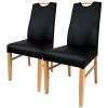 Naturoo Chaises capitonnées Lullin (lot de 2) - Chêne sauvage massif - Noir -Chaises Boutique 1000242066 210121 15550900012 IMAGE P000000001000242066