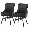 Fredriks Chaises Stalewell II (lot de 2) - Microfibre et tissu structuré / Acier - Anthracite -Chaises Boutique 1000242140 210202 13172000184 IMAGE P000000001000242140