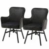 Fredriks Chaises Stalewell IV (lot de 2) - Microfibre et tissu structuré / Acier - Anthracite -Chaises Boutique 1000242146 210202 13174000194 IMAGE P000000001000242146