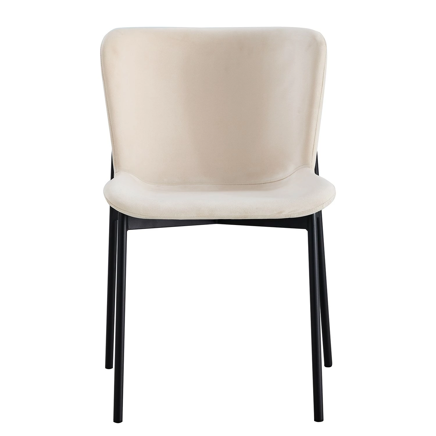 Jack & Alice Chaises Mouzon I (lot de 2) - Velours / Fer - Crème 6 Jack & Alice Chaises Mouzon I (lot de 2) - Velours / Fer - Crème – Image 4