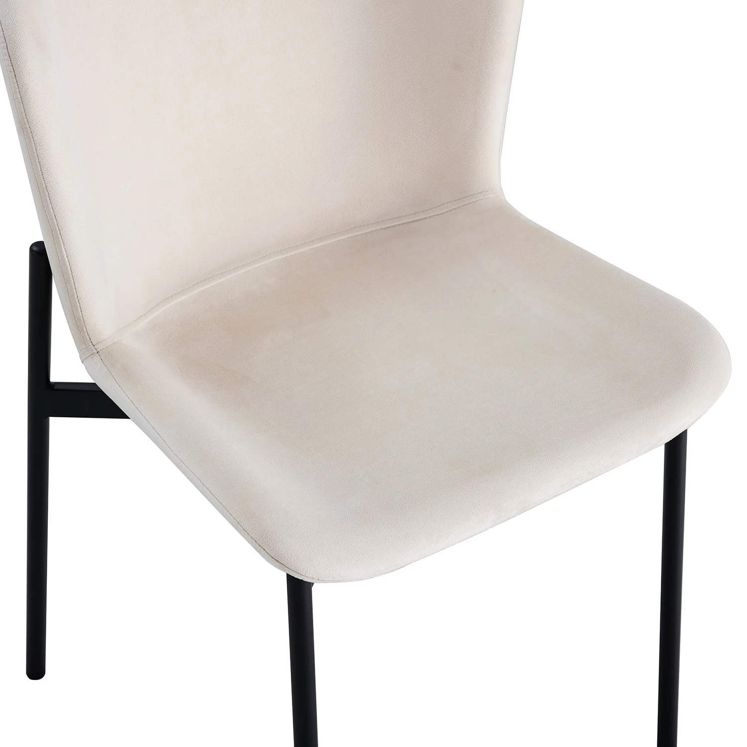Jack & Alice Chaises Mouzon I (lot de 2) - Velours / Fer - Crème 14 Jack & Alice Chaises Mouzon I (lot de 2) - Velours / Fer - Crème – Image 12