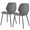 Mørteens Chaises Reallon (lot de 2) - Imitation cuir / Fer - Gris / Noir -Chaises Boutique 1000244973 211006 08514400043 IMAGE P000000001000244973