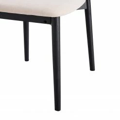 Mørteens Chaises Lolif I (lot de 2) - Tissu / Chêne massif - Beige / Noir -Chaises Boutique 1000244983 211006 085407000122 DETAILS P000000001000244983