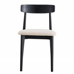 Mørteens Chaises Lolif I (lot de 2) - Tissu / Chêne massif - Beige / Noir -Chaises Boutique 1000244983 211006 085418000102 DETAILS P000000001000244983