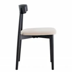 Mørteens Chaises Lolif I (lot de 2) - Tissu / Chêne massif - Beige / Noir -Chaises Boutique 1000244983 211006 085418000105 DETAILS P000000001000244983