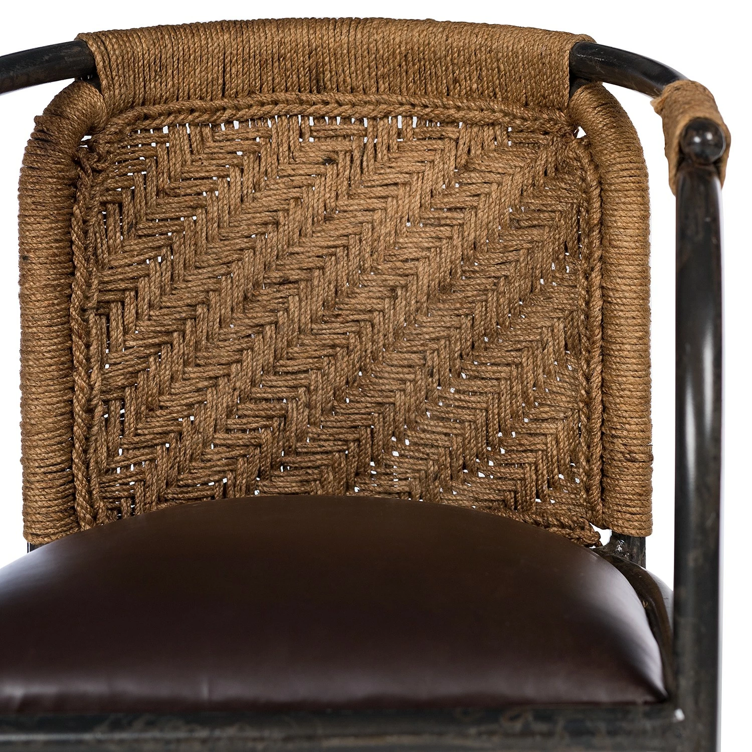 Ars manufacti Chaise à accoudoirs Dissay - Jute tressé / Fer - Naturel / Noir 10 Ars manufacti Chaise à accoudoirs Dissay - Jute tressé / Fer - Naturel / Noir – Image 8
