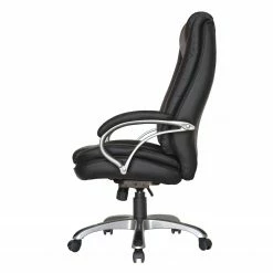 Furnitive Fauteuil de bureau Roynac - Imitation cuir / Matière plastique - Noir / Argenté -Chaises Boutique 1000248345 210217 09440700010 DETAILS P000000001000248345