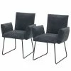 Red Living Chaises accoudoirs Malaville (lot de 2) - Chenille / Fer - Gris / Noir 2 Red Living Chaises accoudoirs Malaville (lot de 2) - Chenille / Fer - Gris / Noir -Chaises Boutique 1000249503 210225 14224300016 IMAGE P000000001000249503