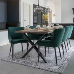 Red Living Chaise capitonnée Batilly I - Velours / Acier - Vert foncé -Chaises Boutique 1000254096 210317 15102200037 MOOD DETAILS P000000001000254096 mood