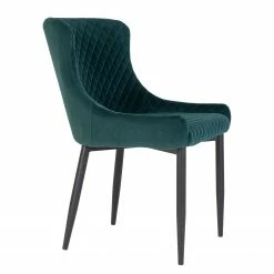 Red Living Chaise capitonnée Batilly I - Velours / Acier - Vert foncé -Chaises Boutique 1000254096 210317 15102200039 DETAILS P000000001000254096