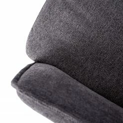 Jack & Alice Chaise cantilever Lecelles - Tissu / Métal - Gris foncé -Chaises Boutique 1000255021 220401 039 DETAILS P000000001000255021