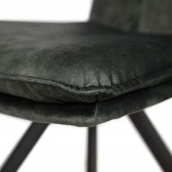 Jack & Alice Chaises Morlanne (lot de 2) - Velours / Métal - Vert foncé -Chaises Boutique 1000255054 220412 034 DETAILS P000000001000255054