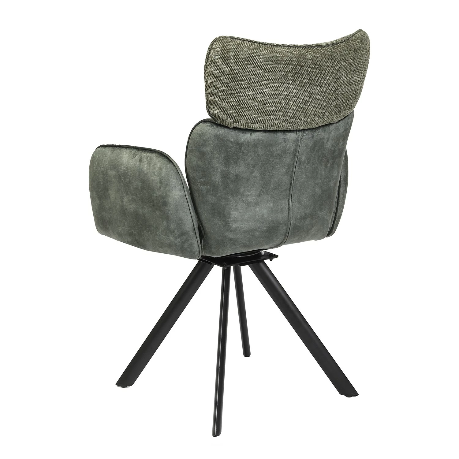 Jack & Alice Chaise à accoudoirs Aveluy - Velours et tissu / Métal - Vert foncé 8 Jack & Alice Chaise à accoudoirs Aveluy - Velours et tissu / Métal - Vert foncé – Image 6