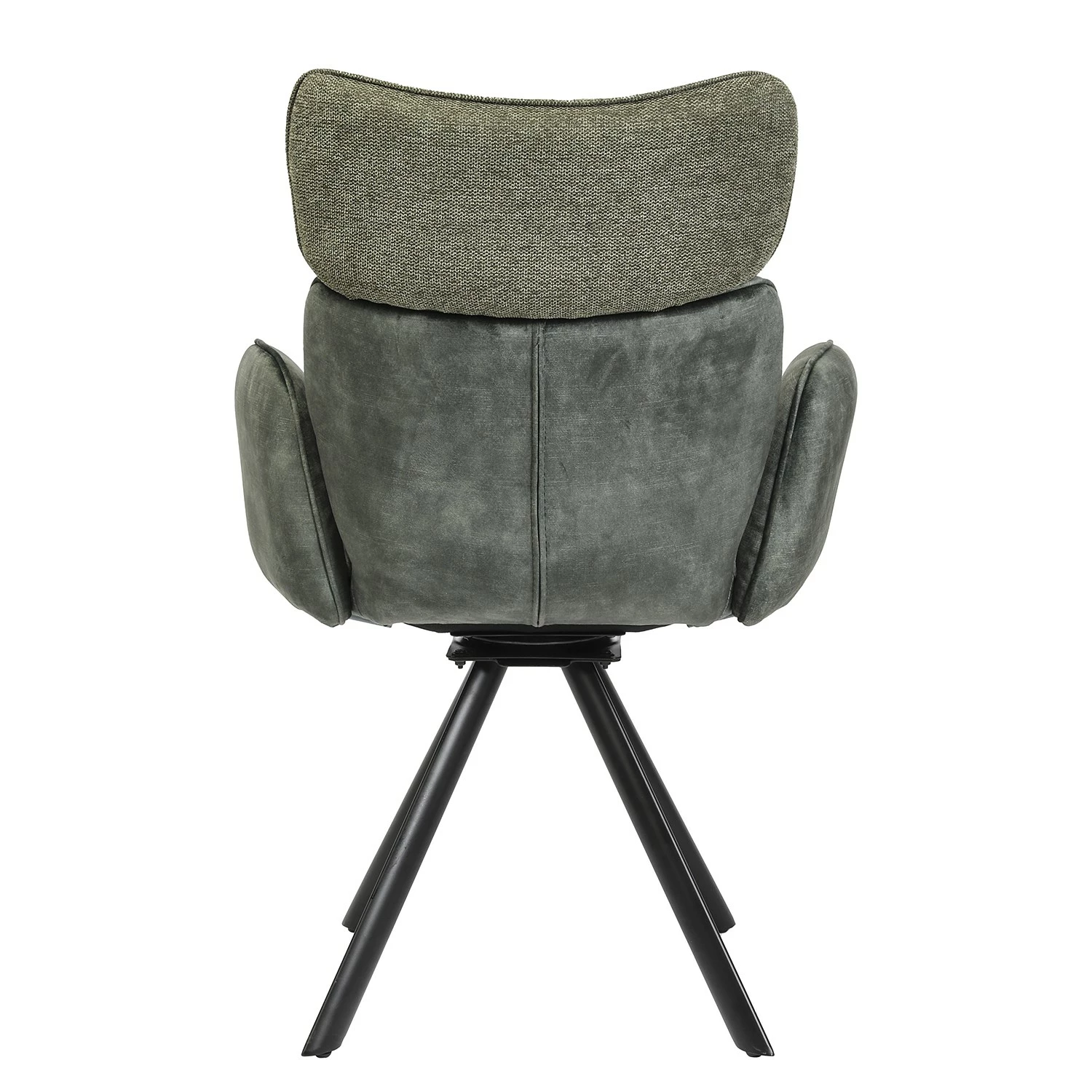 Jack & Alice Chaise à accoudoirs Aveluy - Velours et tissu / Métal - Vert foncé 9 Jack & Alice Chaise à accoudoirs Aveluy - Velours et tissu / Métal - Vert foncé – Image 7