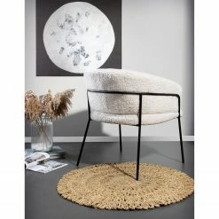 Red Living Chaise à accoudoirs Bonneville - Microfibre / Fer - Blanc / Noir -Chaises Boutique 1000255597 210330 14171700006 MOOD DETAILS P000000001000255597 mood