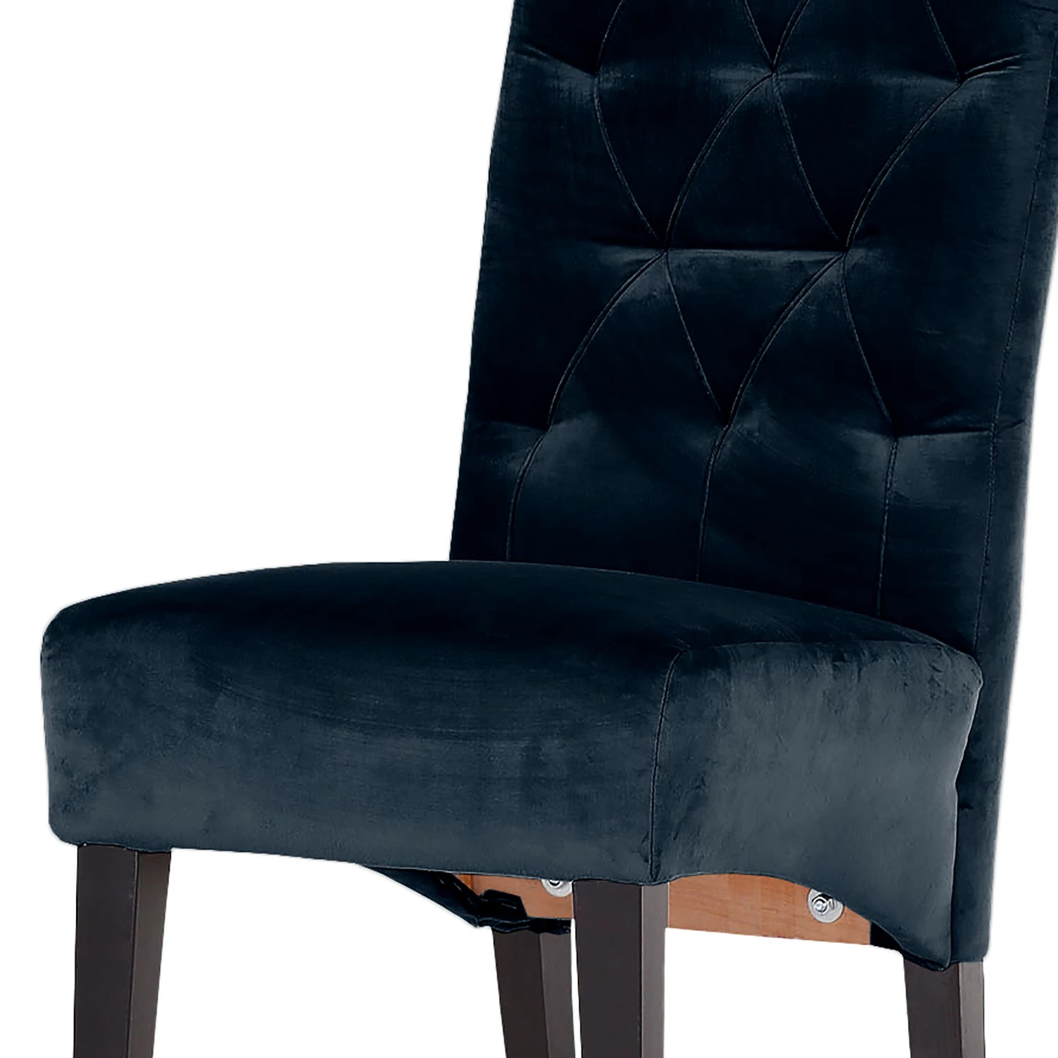 Red Living Chaise capitonnée Selda III - Velours / Hêtre massif - Bleu foncé 6 Red Living Chaise capitonnée Selda III - Velours / Hêtre massif - Bleu foncé – Image 4