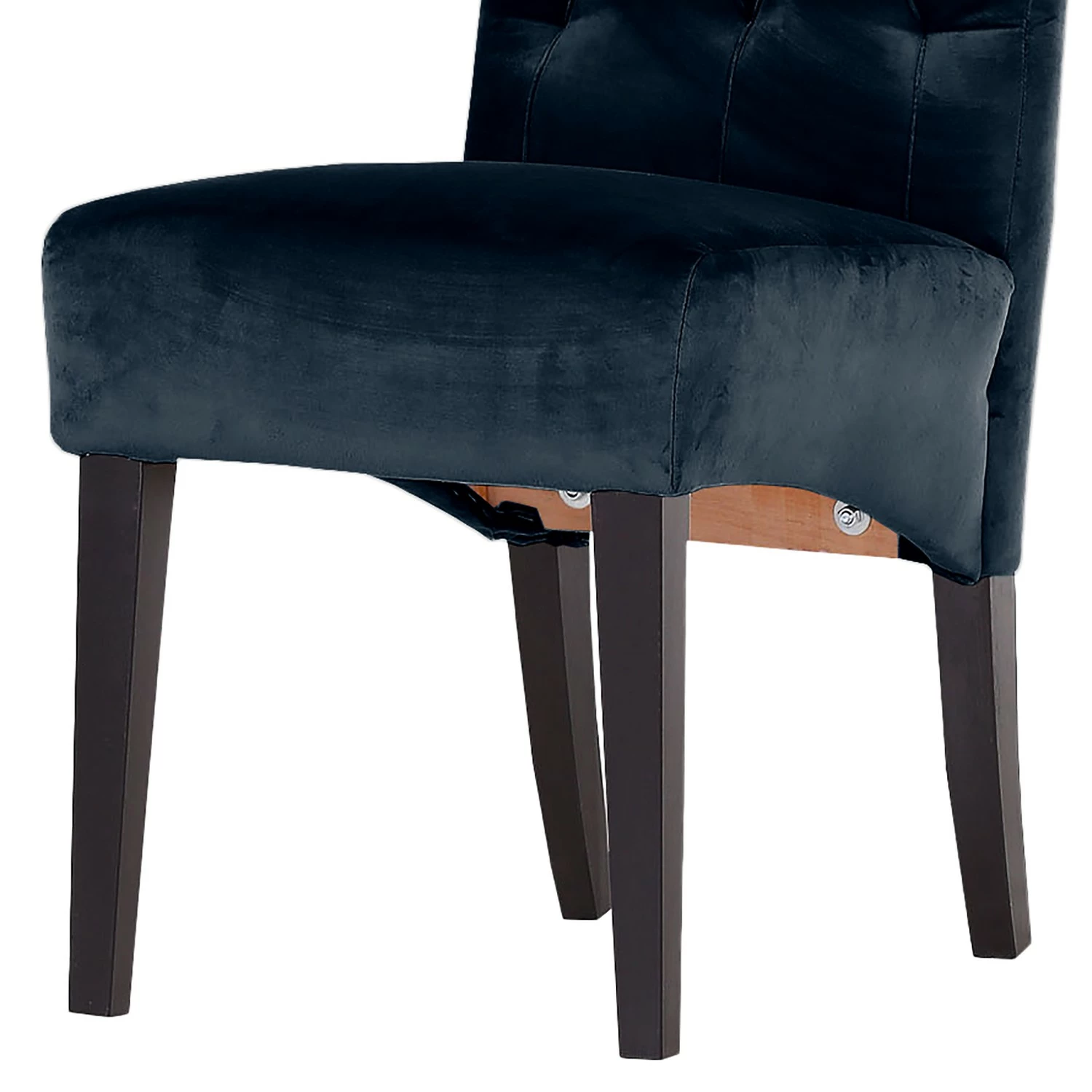 Red Living Chaise capitonnée Selda III - Velours / Hêtre massif - Bleu foncé 7 Red Living Chaise capitonnée Selda III - Velours / Hêtre massif - Bleu foncé – Image 5