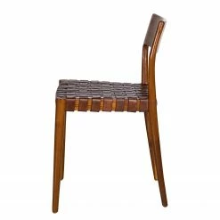 Ars manufacti Chaise Cerro - Cuir véritable / Teck massif - Cognac -Chaises Boutique 1000257232 220330 031 DETAILS P000000001000257232