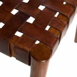 Ars manufacti Chaise Cerro - Cuir véritable / Teck massif - Cognac -Chaises Boutique 1000257232 220330 033 DETAILS P000000001000257232