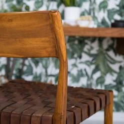 Ars manufacti Chaise Cerro - Cuir véritable / Teck massif - Cognac -Chaises Boutique 1000257232 220614 021 MOOD DETAILS P000000001000257232 mood