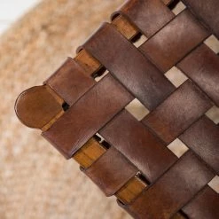 Ars manufacti Chaise Cerro - Cuir véritable / Teck massif - Cognac -Chaises Boutique 1000257232 220614 040 DETAILS P000000001000257232