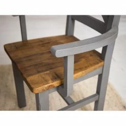 Maison Belfort Chaise à accoudoirs Balignton - Pin massif - Gris 13 Maison Belfort Chaise à accoudoirs Balignton - Pin massif - Gris -Chaises Boutique 1000260736 211116 12550500251 DETAILS P000000001000260736