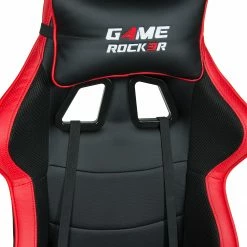 Duo Collection Chaise gamer Game-Rocker G-10 - Imitation cuir et mesh / Nylon - Noir / Rouge -Chaises Boutique 1000261319 210423 14040000021 DETAILS P000000001000261319