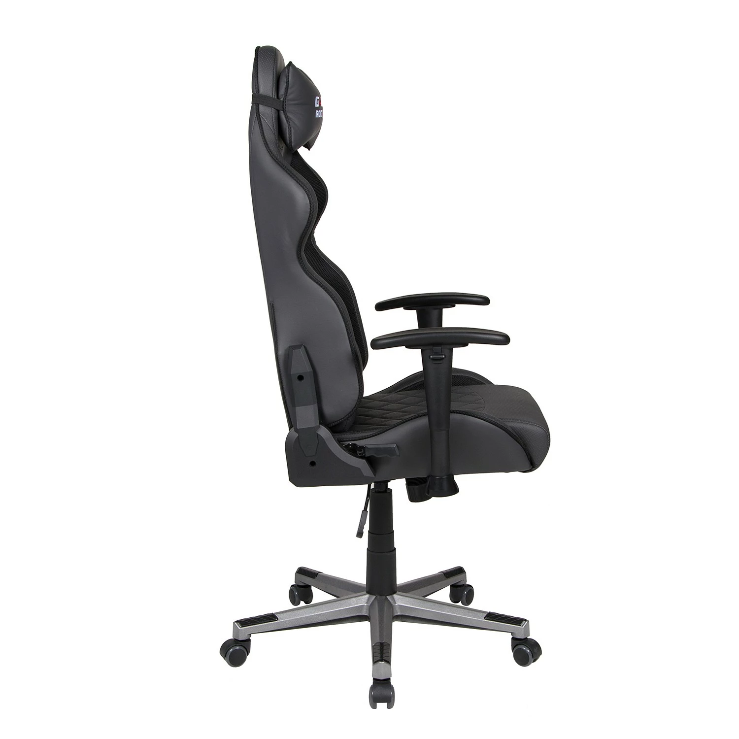 Duo Collection Chaise gamer Game-Rocker G-20 - Imitation cuir et mesh / Nylon - Noir / Anthracite 4 Duo Collection Chaise gamer Game-Rocker G-20 - Imitation cuir et mesh / Nylon - Noir / Anthracite – Image 2