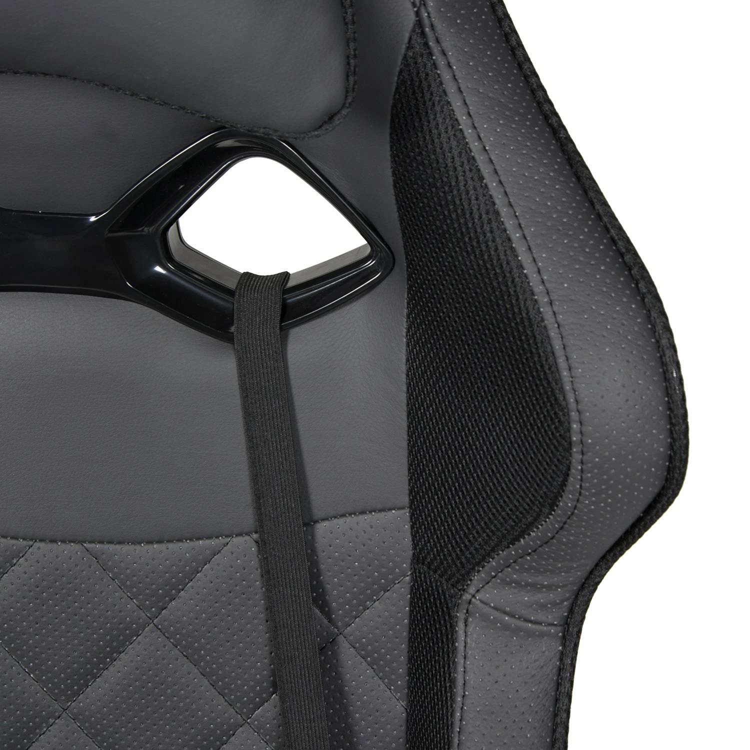 Duo Collection Chaise gamer Game-Rocker G-20 - Imitation cuir et mesh / Nylon - Noir / Anthracite 6 Duo Collection Chaise gamer Game-Rocker G-20 - Imitation cuir et mesh / Nylon - Noir / Anthracite – Image 4