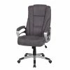 Duo Collection Fauteuil de bureau Mik - Microfibre / Nylon - Gris / Argenté