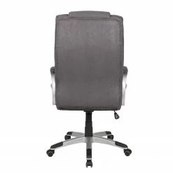 Duo Collection Fauteuil de bureau Mik - Microfibre / Nylon - Gris / Argenté -Chaises Boutique 1000261364 210423 14054600088 DETAILS P000000001000261364