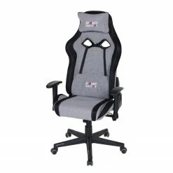 Duo Collection Chaise gamer Game-Rocker G-20 II - Tissu et imitation cuir / Nylon - Gris / Noir