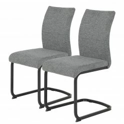 Red Living Chaises cantilever Soitme (lot de 2) - Tissu - Gris chiné