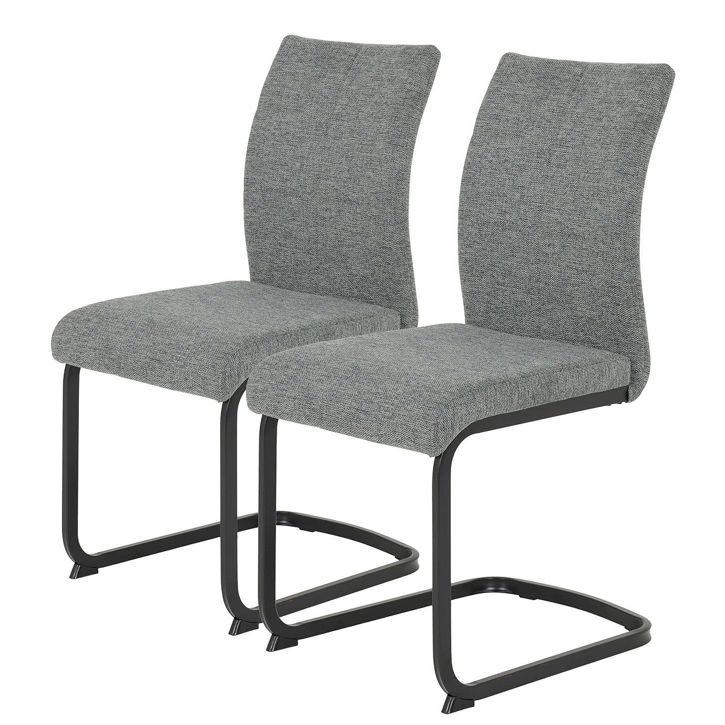 Red Living Chaises cantilever Soitme (lot de 2) - Tissu - Gris chiné 3 Red Living Chaises cantilever Soitme (lot de 2) - Tissu - Gris chiné