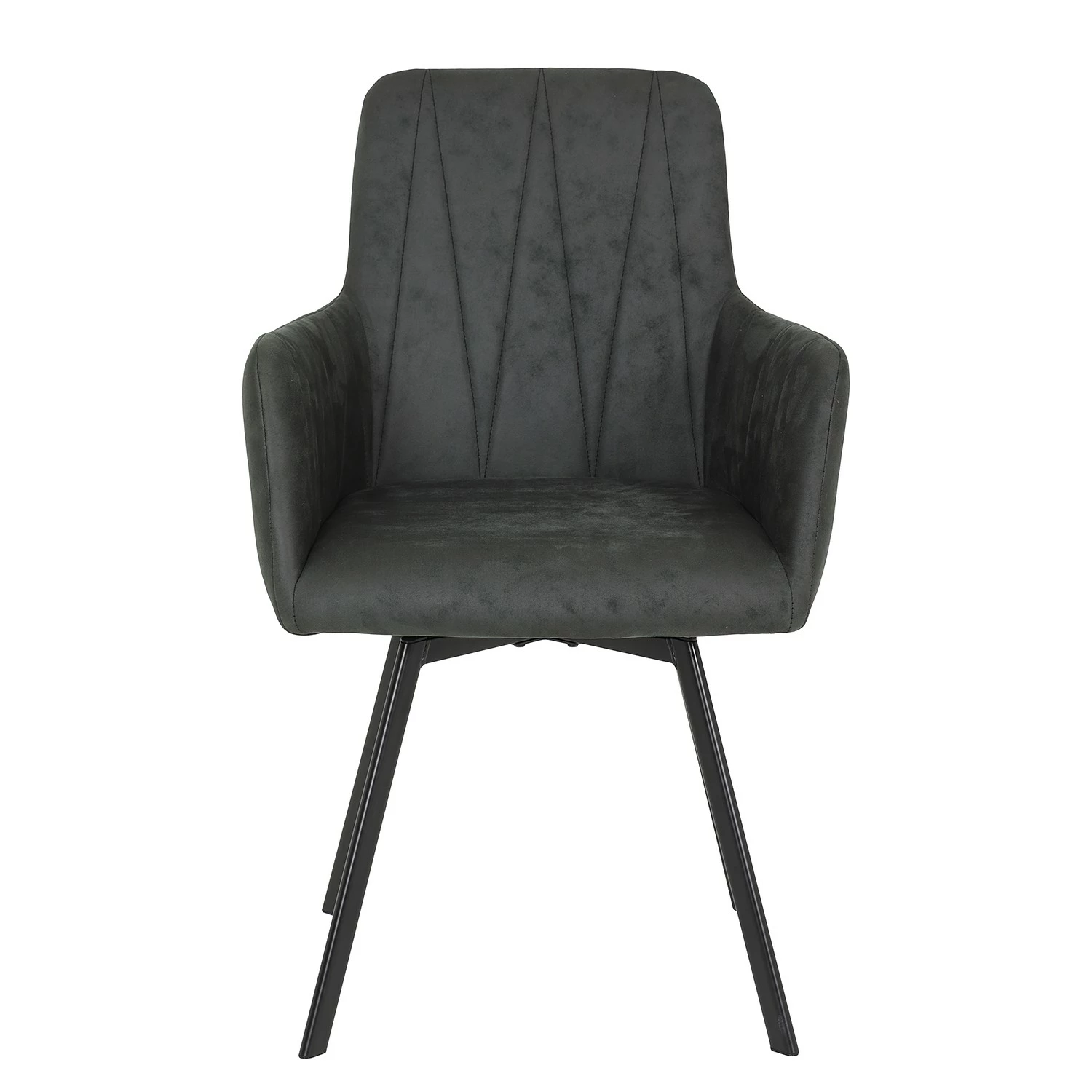 Red Living Chaises à accoudoirs Kivioli (lot de 2) - Microfibre / Acier - Anthracite / Noir 5 Red Living Chaises à accoudoirs Kivioli (lot de 2) - Microfibre / Acier - Anthracite / Noir – Image 3