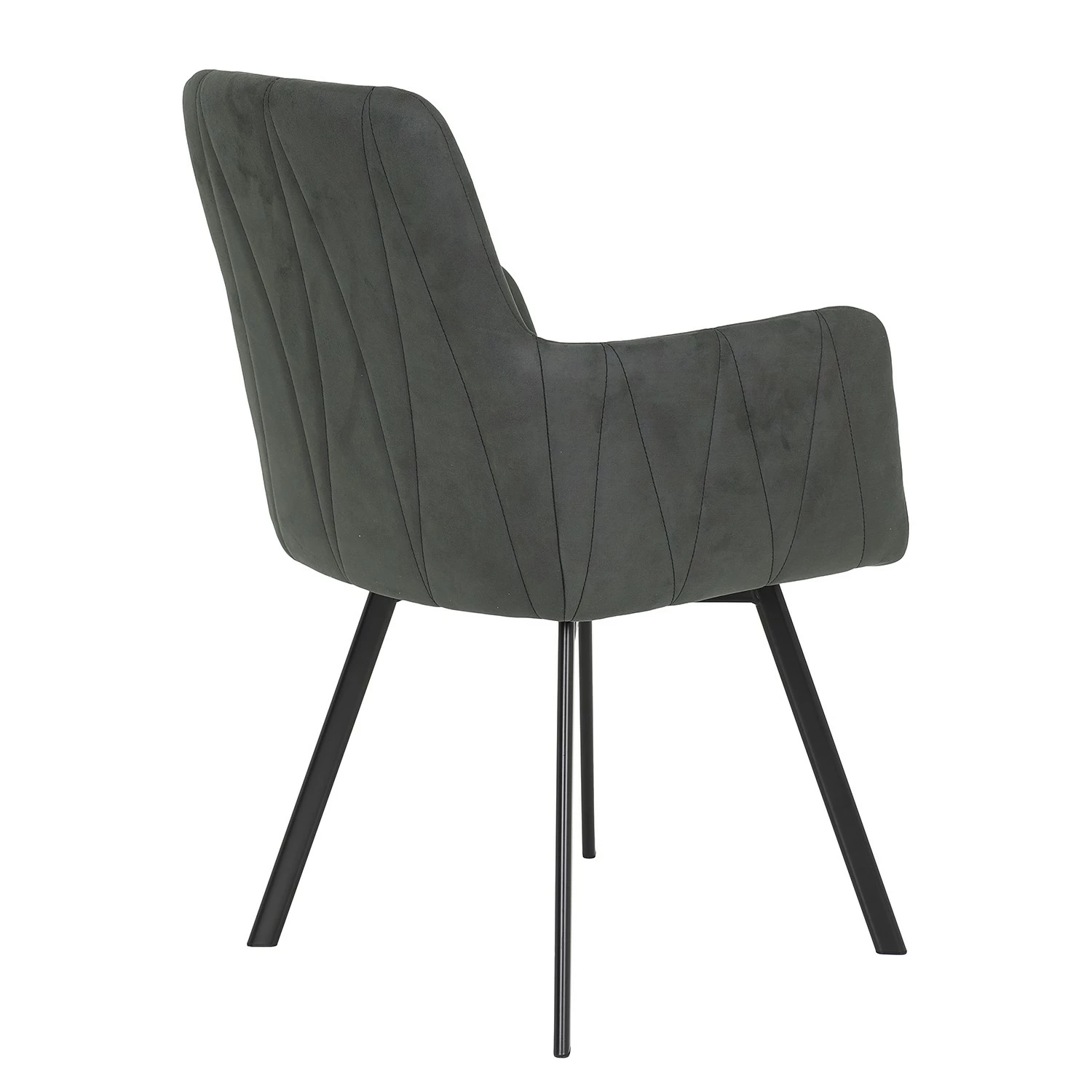 Red Living Chaises à accoudoirs Kivioli (lot de 2) - Microfibre / Acier - Anthracite / Noir 7 Red Living Chaises à accoudoirs Kivioli (lot de 2) - Microfibre / Acier - Anthracite / Noir – Image 5