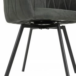 Red Living Chaises à accoudoirs Kivioli (lot de 2) - Microfibre / Acier - Anthracite / Noir 16 Red Living Chaises à accoudoirs Kivioli (lot de 2) - Microfibre / Acier - Anthracite / Noir -Chaises Boutique 1000263426 210430 11481800142 DETAILS P000000001000263426