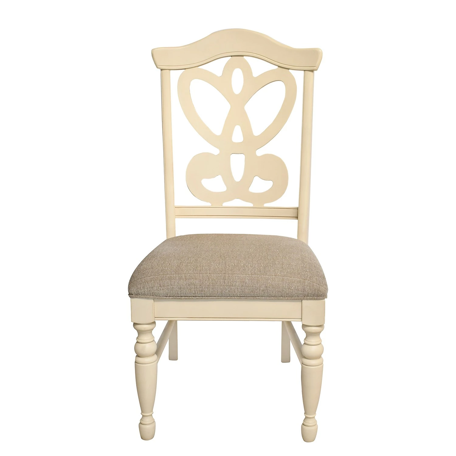 Ridgevalley Chaises Nouro (lot de 2) - Tissu / Peuplier massif - Beige chiné / Blanc crème 5 Ridgevalley Chaises Nouro (lot de 2) - Tissu / Peuplier massif - Beige chiné / Blanc crème – Image 3