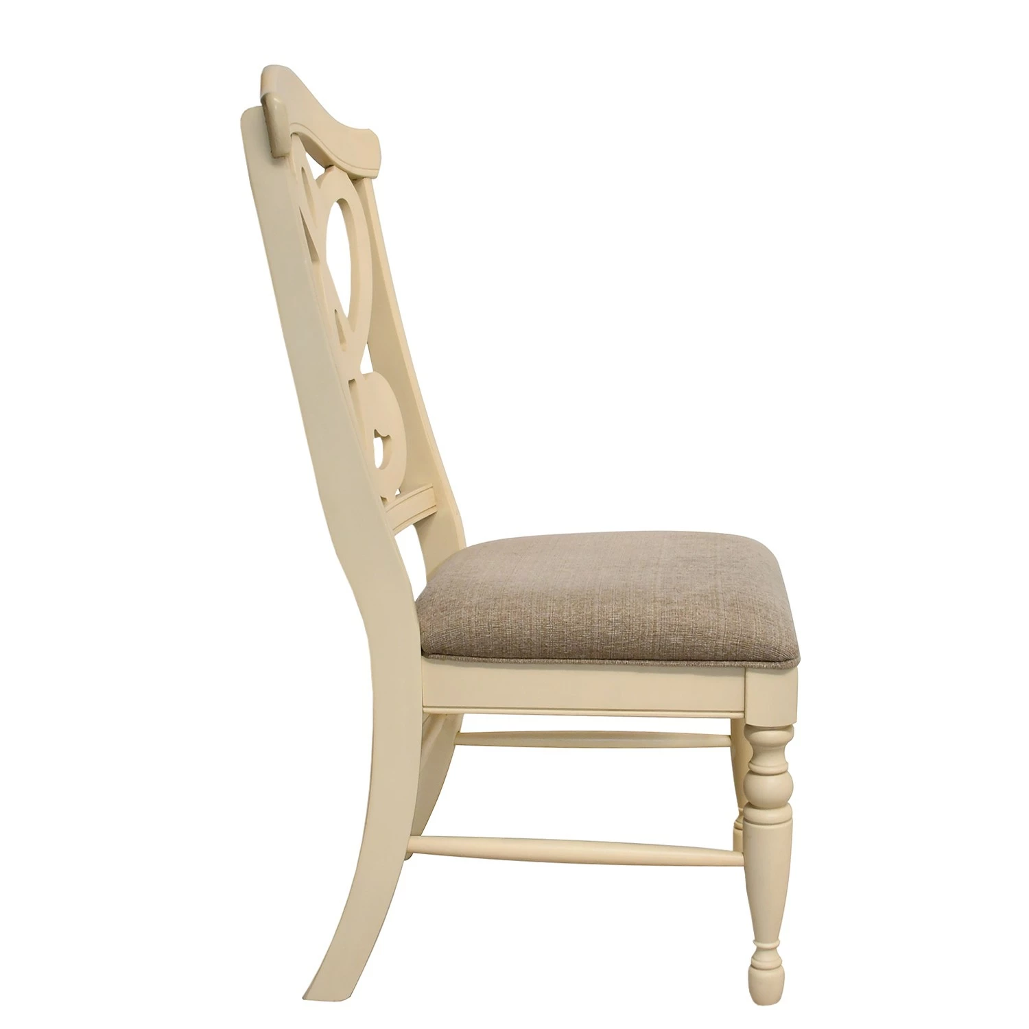 Ridgevalley Chaises Nouro (lot de 2) - Tissu / Peuplier massif - Beige chiné / Blanc crème 6 Ridgevalley Chaises Nouro (lot de 2) - Tissu / Peuplier massif - Beige chiné / Blanc crème – Image 4