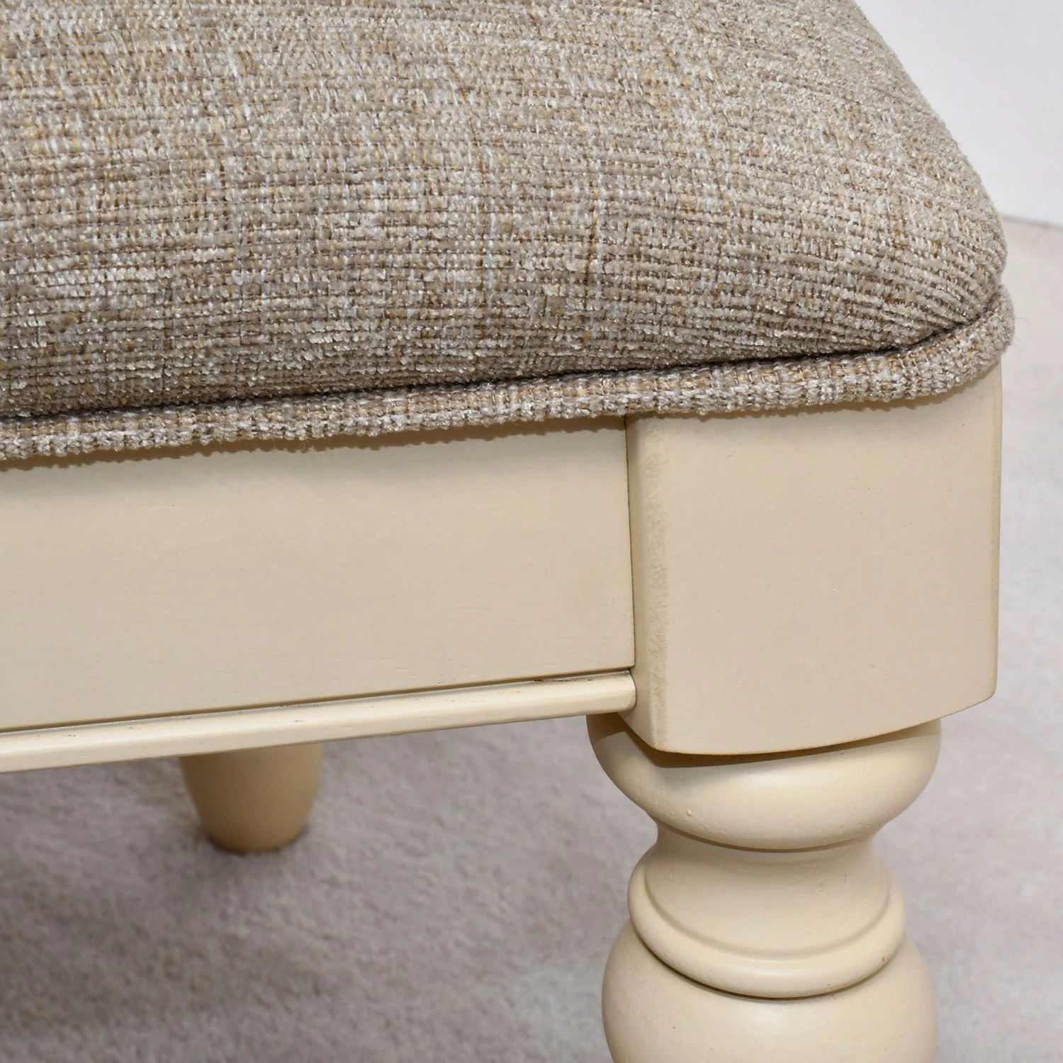 Ridgevalley Chaises Nouro (lot de 2) - Tissu / Peuplier massif - Beige chiné / Blanc crème 9 Ridgevalley Chaises Nouro (lot de 2) - Tissu / Peuplier massif - Beige chiné / Blanc crème – Image 7