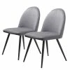 Red Living Chaises Delvin (lot de 2) - Tissu / Métal - Gris / Noir -Chaises Boutique 1000266966 210525 14343000194 IMAGE P000000001000266966
