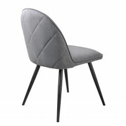 Red Living Chaises Delvin (lot de 2) - Tissu / Métal - Gris / Noir -Chaises Boutique 1000266966 210525 14343000199 DETAILS P000000001000266966