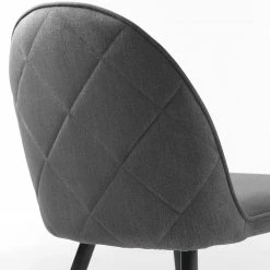 Red Living Chaises Delvin (lot de 2) - Tissu / Métal - Gris / Noir -Chaises Boutique 1000266966 210525 14343000200 DETAILS P000000001000266966