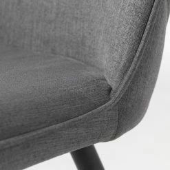 Red Living Chaises Delvin (lot de 2) - Tissu / Métal - Gris / Noir -Chaises Boutique 1000266966 210525 14343000201 DETAILS P000000001000266966